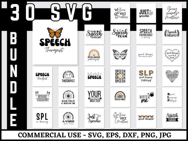 Speech Language Pathologist SVG | SLP SVG PNG DXF EPS | Speech Therapy Clipart Cut Files for Cricut | SLP Shirt Vector Design
