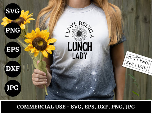 Lunch Lady SVG Bundle | School Cafeteria SVG PNG DXF EPS | Lunch Lady Shirt Cut Files for Cricut | Funny School Worker Vector Design
