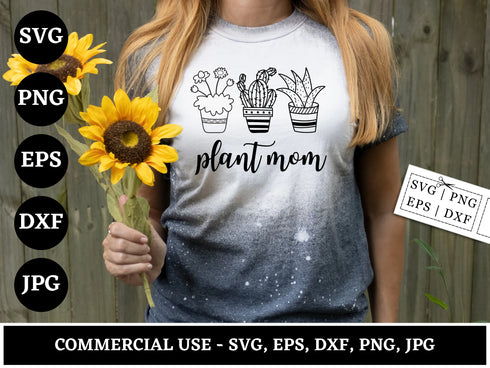 Garden SVG Bundle | Plant Lover SVG PNG DXF EPS | Plant Mom Quotes Houseplant Cut Files for Cricut | Gardening Vector Design