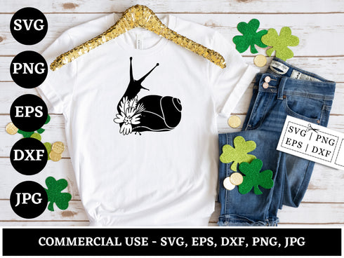 Snail SVG Bundle | Snail SVG PNG DXF EPS | Snail Silhouette Clipart Cut Files for Cricut | Cute Animal Vector Design