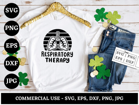Respiratory Therapist SVG Bundle | Lungs RT SVG PNG DXF EPS | Respiratory Therapy Cut Files for Cricut | Medical Vector Design