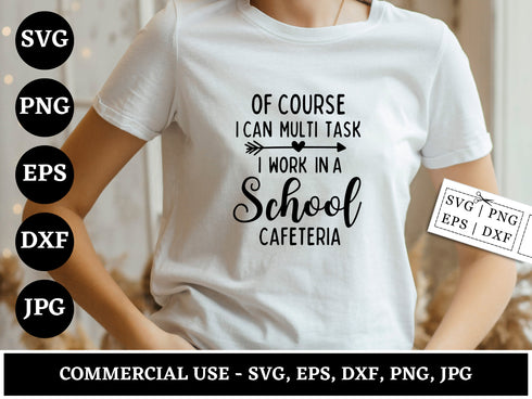 Lunch Lady SVG Bundle | School Cafeteria SVG PNG DXF EPS | Lunch Lady Shirt Cut Files for Cricut | Funny School Worker Vector Design