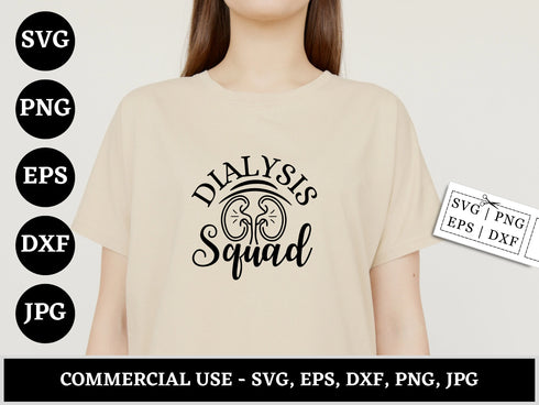 Dialysis SVG Bundle | Dialysis Nurse Tech SVG PNG DXF EPS JPG | Nephrology Shirt Design Cut Files for Cricut | Medical Vector Design
