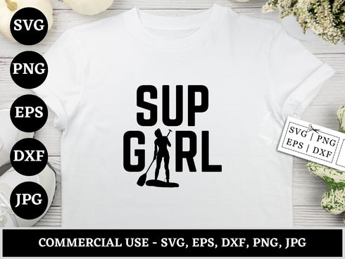 SUP SVG Bundle | Stand Up Paddle Boarding SVG PNG DXF EPS | SUP Girl Lake Life Surfing Cut Files for Cricut | Paddleboard Vector Design