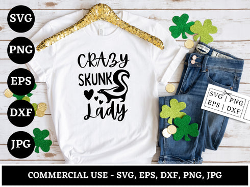 Skunk SVG Bundle | Skunk PNG DXF EPS JPG | Skunk Silhouette Clipart Cut Files for Cricut | Commercial Use Animal Vector Design