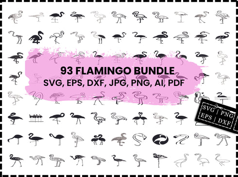 Flamingo SVG Bundle | Flamingo Cut Files | Bird SVG for Cricut | Flamingo Clipart | Flamingo Silhouette | SVG PNG DXF | Digital Download