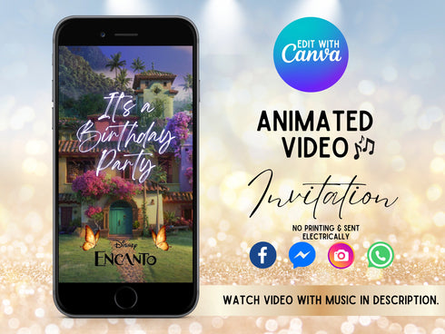 Encanto Video Invitation, Encanto Birthday Invitation Video, Encanto Invitation Video, Personalized Invitation Video, Digital Invite