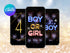 Gender Reveal Video, It’s a Boy Firework Gender Reveal Video Card Digital Announcement Video , Text or Email, Animated Personalized