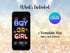 Gender Reveal Video, It’s a Boy Firework Gender Reveal Video Card Digital Announcement Video , Text or Email, Animated Personalized