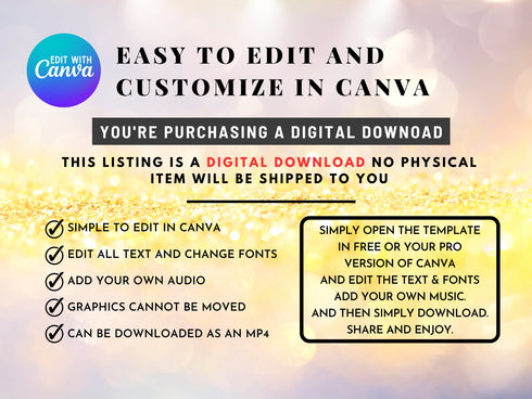Karaoke Birthday Video Invitation | Animated Digital Party Invite | Karaoke Night Birthday Video | Canva Editable Template