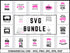 Pig SVG Bundle | Pig Silhouette SVG PNG DXF EPS | Farm Animal Pig Clipart Cut Files for Cricut | Pig Head Vector Design