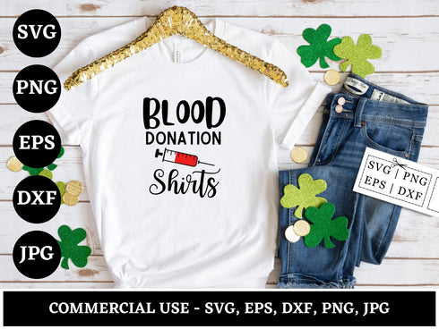 Blood Donation SVG Bundle | Blood Donor PNG DXF EPS | Phlebotomy Shirt Design Cut Files for Cricut | Awareness Medical Vector