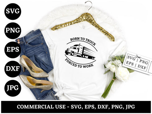 Trucker SVG Bundle | Truck Driver SVG PNG DXF EPS | Trucker Shirt Cut Files for Cricut | Commercial Use Trucking Vector Design