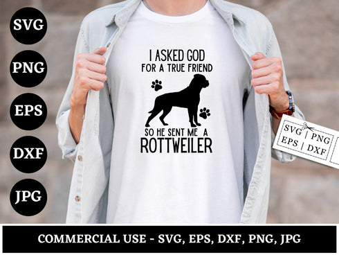 Rottweiler SVG Bundle | Rottie Dog SVG PNG DXF EPS | Rottweiler Clipart Cut Files for Cricut | Dog Breed Vector Design