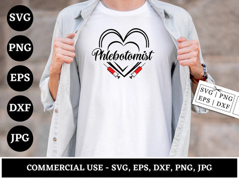 Blood Donation SVG Bundle | Blood Donor PNG DXF EPS | Phlebotomy Shirt Design Cut Files for Cricut | Awareness Medical Vector