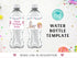 Unicorn Water Bottle Label, Editable Unicorn Water Bottle Label, Rainbow Birthday Party, Kids Unicorn Party Decor, Rainbow Party