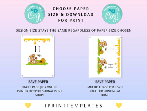 Bee Day Birthday Banner, Happy Birthday Party Decor Template, Girls Honey Bee Bday Bunting Flag, Printable Banner, Instant Download