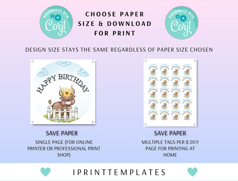 Editable Farm Birthday cupcake toppers, Boy Barn Party, Digital, Farm Animals Barnyard Decorations INSTANT DOWNLOAD printable