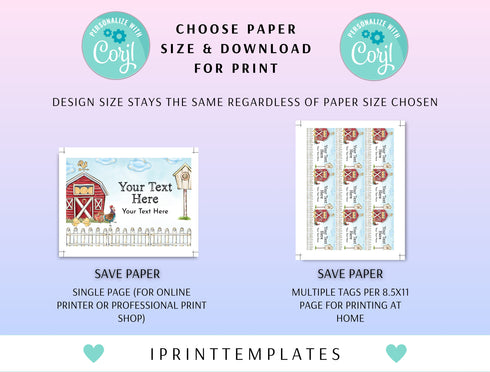 Editable Farm Food Label, Farm Food Tent Cards, Barnyard Farm Animals Food Tent Label, Barnyard Farm Animals Food Label