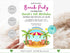 Editable Beach Birthday Invitation, Beach Invite, Beach Party Invitation, Summer Beach Party, Instant Download, Editable Template, Corjl