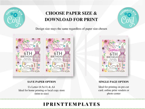 Sewing Invitation, Sew Theme Birthday, Sewing Party Invite, Sewing Invite, Sewing Machine Invitations, Sewing Birthday Party Invitations