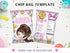 Gymnastics Chip Bag Label Template, Editable Chips Wrapper, Party Favor, Girl Gymnast Birthday Party, Gymnastics, Instant Download