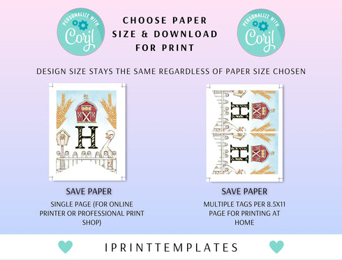 Editable Farm Banner, Happy Birthday Banner, Boy Printable 1st Birthday Bunting Banner, Farm Animals Custom Birthday Banner, Printable