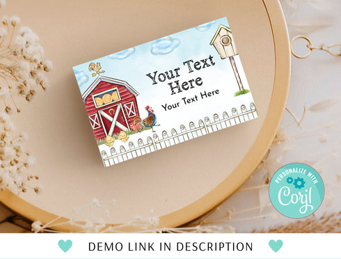 Editable Farm Food Label, Farm Food Tent Cards, Barnyard Farm Animals Food Tent Label, Barnyard Farm Animals Food Label