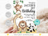 Editable Safari Birthday Invitation, Wild One 1st Birthday Invite, Jungle Animals Invitations, Printable Template, Jungle Birthday Boy