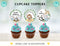 Editable Safari Birthday Cupcake Toppers, Jungle Animals Party Decorations, Safari Cupcake Toppers Instant Download Printable Digital