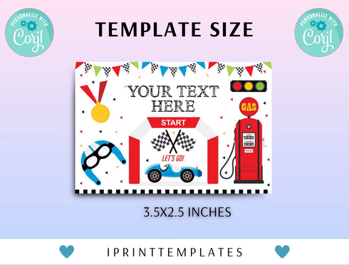 Editable Race Car Food Tags, Racecar Party, Buffet Racing Car, Tent Card, Food Labels, Place Cards, Table Card, Printable Instant Download