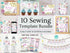 Editable Sewing Birthday Invitation Bundle Template, Sewing Welcome Custom Sign, Sewing Label, Sewing Party Decor