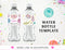 Sewing Water Bottle Label Template, Editable Bottle Wrapper, Party Favor, Sewing Birthday, Sewing Party, Instant Download