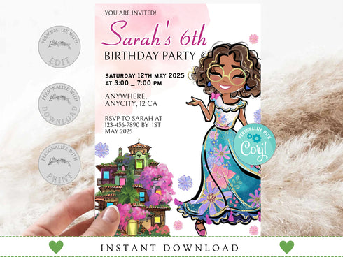 Personalized Digital Birthday Party Invitation, Kids Birthday Invitation Printable, kids Birthday Invitation, kids invitation