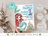 Mermaid Birthday Invitation, Editable Mermaid Party Invite, Under the Sea Birthday Invitation Template, Instant Download Printable Invite
