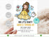 Beauty and the Beast Birthday Invitation, Princess Birthday Party Invite, Printable Editable Birthday Invitation, Birthday Girls, Corjl