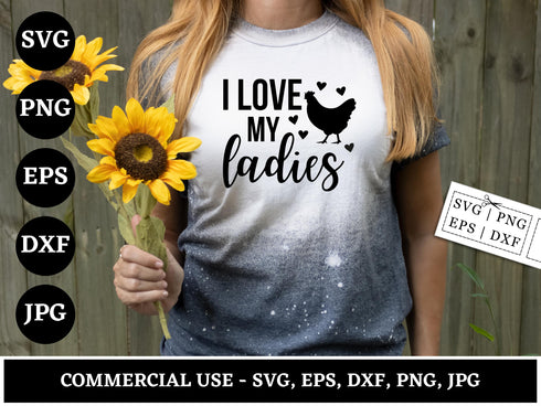 Chicken SVG Bundle | Chicken PNG DXF EPS | Farm Chicken Silhouette Cut Files for Cricut | Sublimation Shirt Design Vector