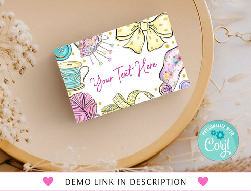 Editable Sewing Food Label, Sewing Party, Printable Food Tent Card, Place Card, Sewing Buffet Card, Name Card, Editable Girl Party