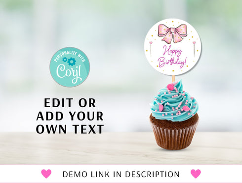 Sewing Cupcake Toppers, Instant Download, Sewing Cupcake Toppers, Editable Sewing Cupcake Toppers, Printable Sewing Cupcake