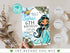 Jasmine Invitation, Princess Jasmine Birthday Invitation, Jasmine Party, Jasmine Invites, Editable Invitation, Digital Card