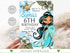 Jasmine Invitation, Princess Jasmine Birthday Invitation, Jasmine Party, Jasmine Invites, Editable Invitation, Digital Card