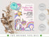 Unicorn Invitation Template, Unicorn and Rainbow Birthday Invitation, Unicorn Party, Editable Digital Template, Instant Download