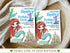 Mermaid Birthday Invitation, Editable Mermaid Party Invite, Under the Sea Birthday Invitation Template, Instant Download Printable Invite