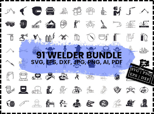 Welder SVG Bundle | Welding Torch SVG | Welder Clipart PNG | Welder Silhouette | Cricut Cut Files | Welding SVG | Instant Download