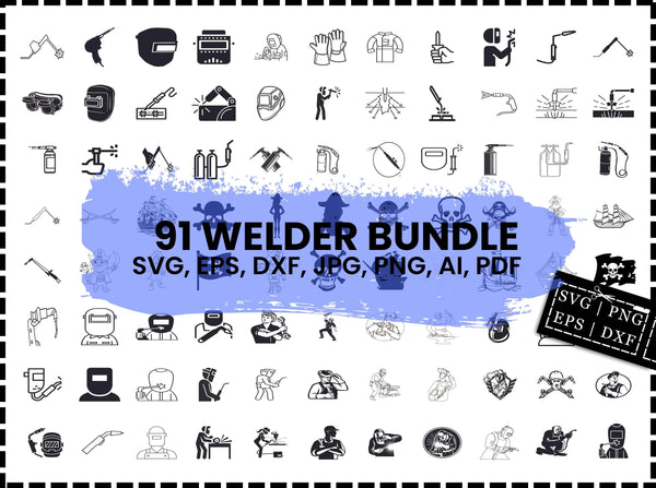 Welder SVG Bundle | Welding Torch SVG | Welder Clipart PNG | Welder Silhouette | Cricut Cut Files | Welding SVG | Instant Download
