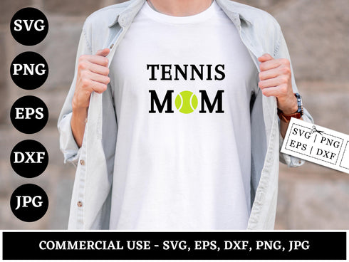 Tennis SVG Bundle | Tennis Racket SVG PNG DXF EPS | Sports Clipart Cut Files for Cricut | Tennis Ball Vector Design