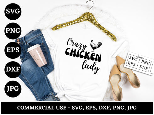 Chicken SVG Bundle | Chicken PNG DXF EPS | Farm Chicken Silhouette Cut Files for Cricut | Sublimation Shirt Design Vector