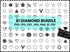 Diamond SVG Bundle | Diamond Ring SVG | Diamond Cut Files for Cricut | Diamond Clipart PNG | DXF EPS Vector | Jewelry SVG | Download