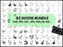 Goose SVG Bundle | Goose Silhouette SVG PNG DXF EPS | Farm Animal Bird SVG Cut Files for Cricut | Goose Clipart Vector Design