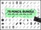 Pencil Svg Bundle, Pencil Svg, Pencil Cut File for Cricut, Silhouette, School Svg, Instant Digital Download, Svg, Png, Dxf, and Eps Files